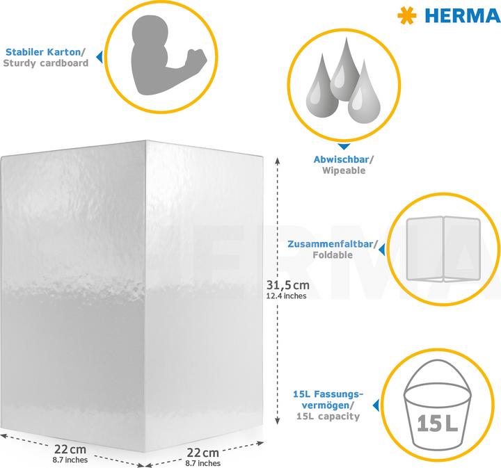 Actual product image HERMA Wastebasket (15 l)