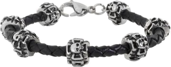 Bijouteria Lederarmband (22 cm, Leder, Edelstahl)
