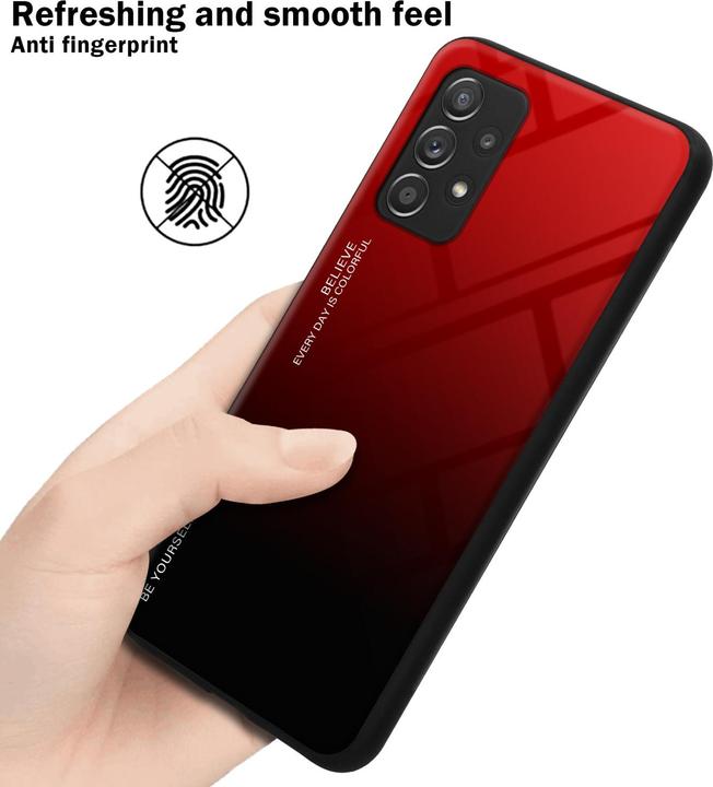 Productafbeelding Cadorabo TPU 2 Kleuren Glazen Hoesje (Samsung Galaxy A52, Samsung Galaxy A52 5G, Samsung Galaxy A52s 5G)