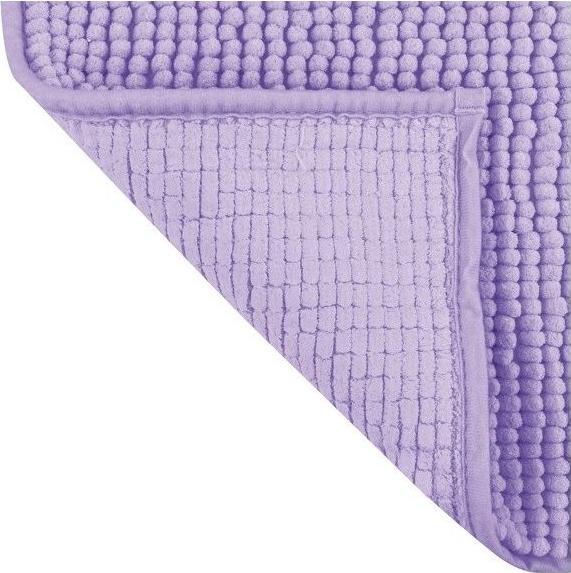 Actual product image spirella Chenille Badteppich 50x80cm Lavendel Lavande - Mikrofaser (40 x 1 x 60 cm)