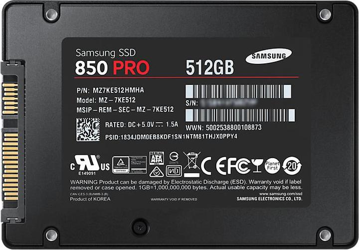 Produktbild Samsung 850 Pro (512 GB, 2.5")