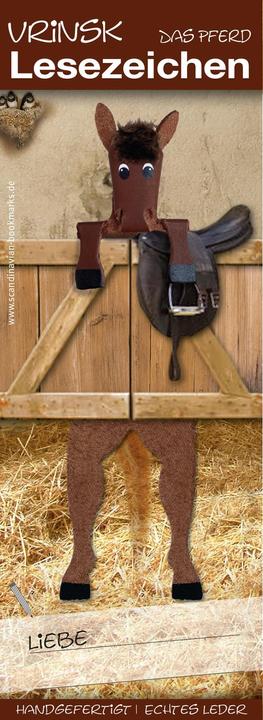 Image du produit Scandinavian Bookmarks Marque-page cheval marron