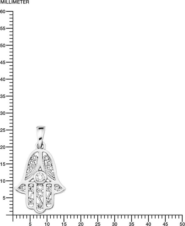 Immagine prodotto Amor Mano di Hamsa (Argento, Zirconia)