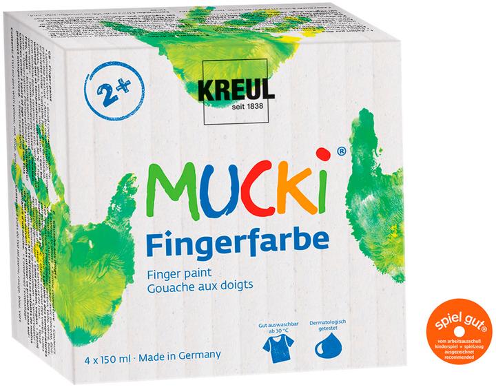 Produktbild Kreul Fingerfarben (Gelb, Rot, Blau, Grün, 600 ml)