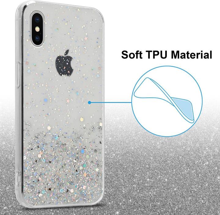 Actual product image Cadorabo TPU cover sparkling glitter (Apple iPhone X)