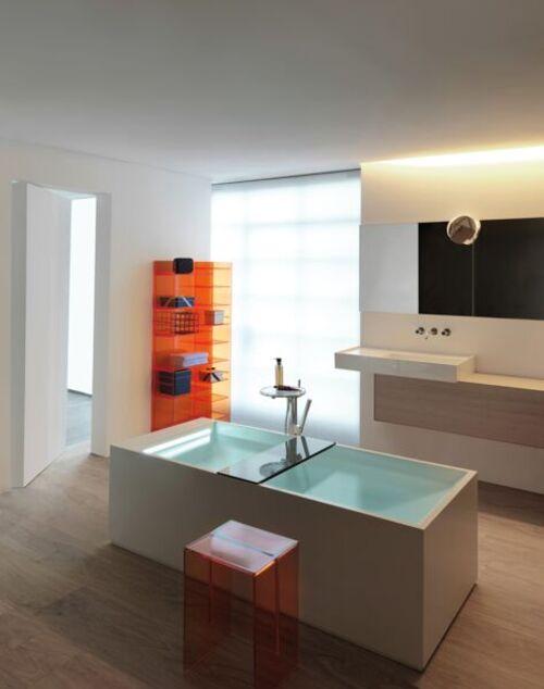 Produktbild Laufen Badewanne KARTELL 170x75 m LED-B. im Überlaufspalt weiss (250 l, 170 cm, 75 cm)