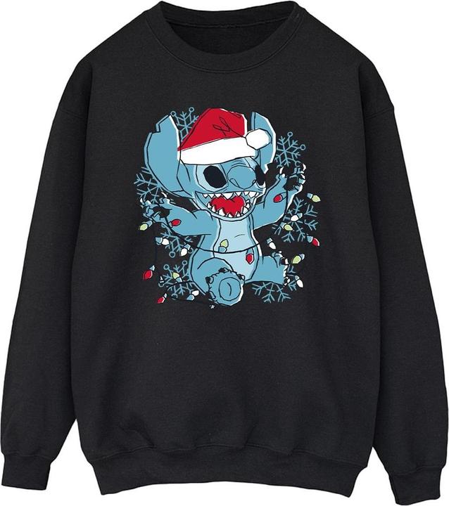 Disney Lilo And Stitch Christmas Lights Sketch Sweatshirt