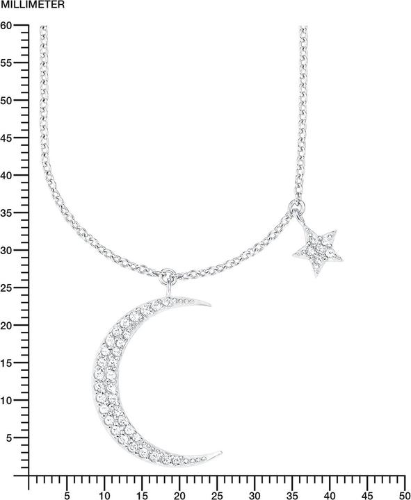 Produktbild Amor Mond & Stern (Silber, Zirkonia, 45 cm)