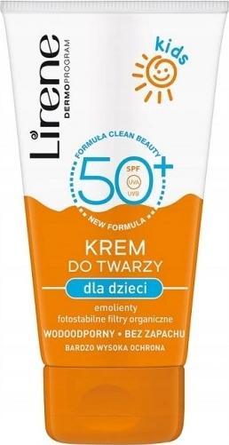 Immagine prodotto Lirene Crema viso per bambini Spf50 Waterproof 50Ml (Crema solare viso, SPF 50, 50 ml)