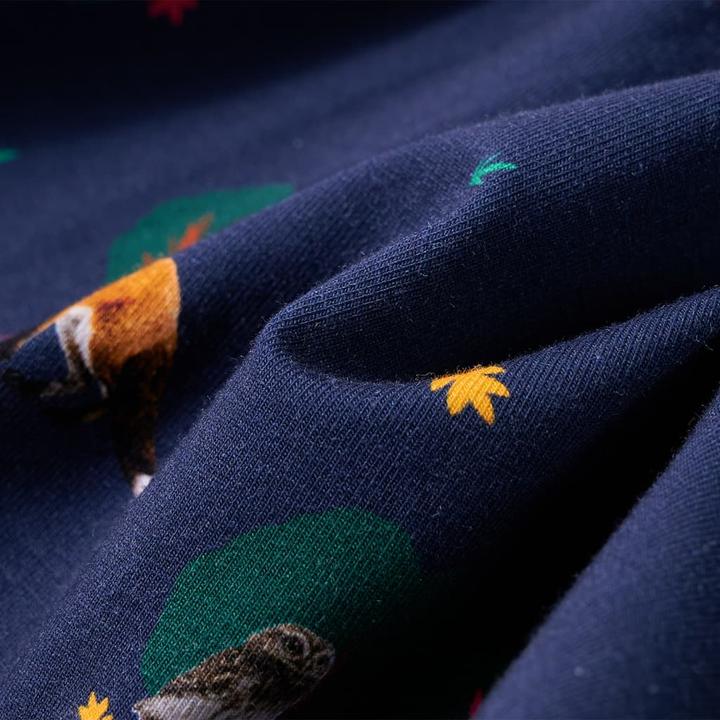 Actual product image VidaXL Children's dress with long sleeves and drawstring navy blue (92)