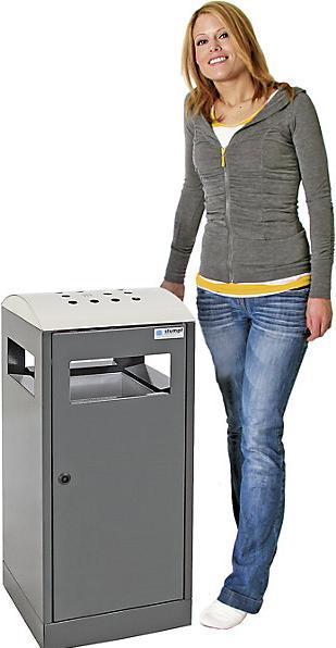 Immagine prodotto Contenitore per rifiuti con posacenere, capacità 40 l, grigio antracite. (40 l)