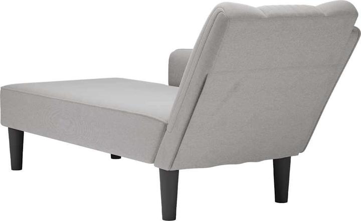 Actual product image VidaXL Chaise longue with right armrest Cloud grey fabric