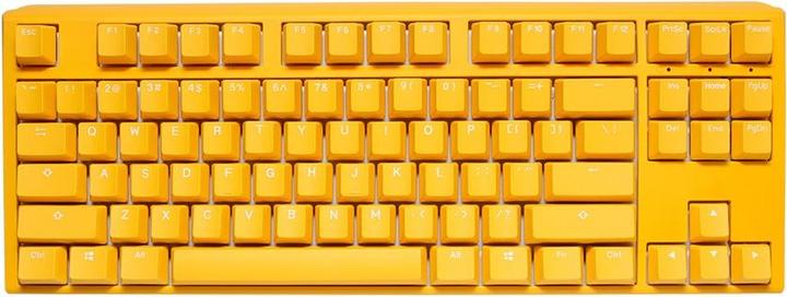 Actual product image Ducky One 3 Yellow TKL Gaming Keyboard, RGB LED - MX-Red (US) (US, Cable)
