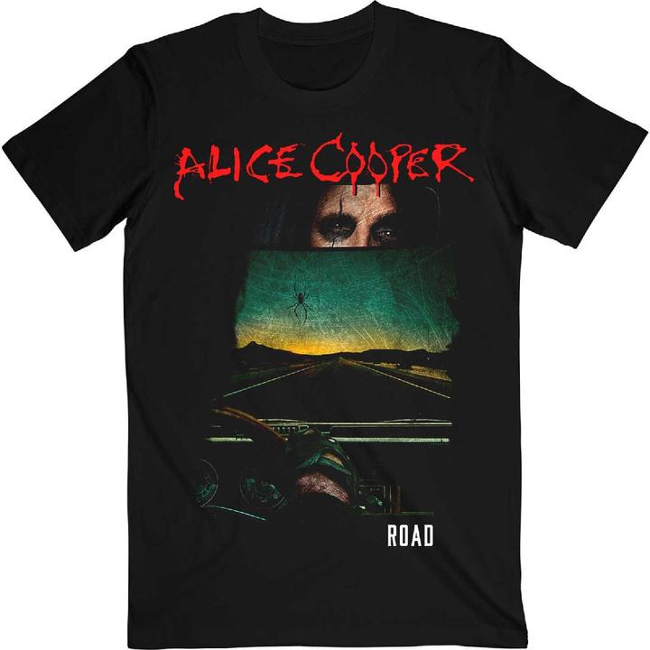 Immagine prodotto Alice Cooper Road Maglietta Elenco delle Tracce Stampa posteriore Adulto Unisex (M)