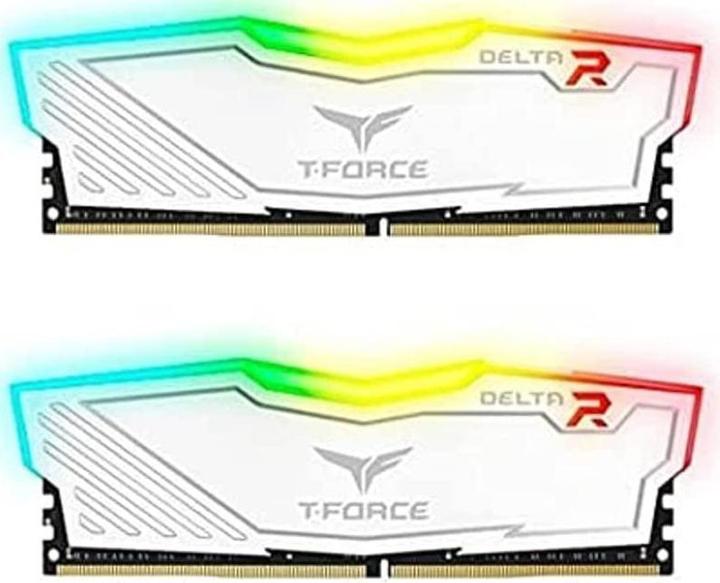 Immagine prodotto Team Group DDR4 -16GB - 3200 - CL - 16 baltas T-Force Delta Dual Kit (2 x 8GB, 3200 MHz, DDR4-RAM, DIMM)
