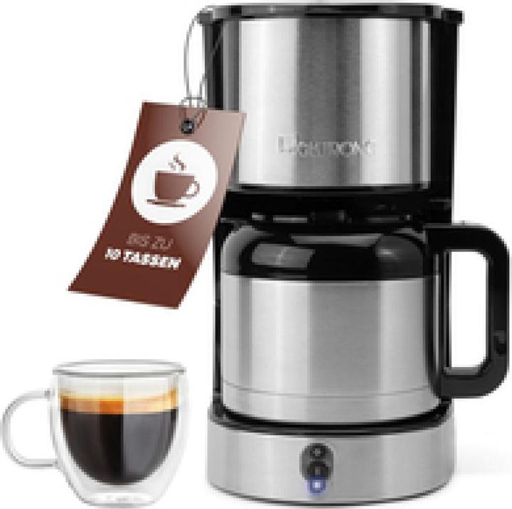 Actual product image Clatronic KA 3805 Coffee maker silver, 8-10 cups
