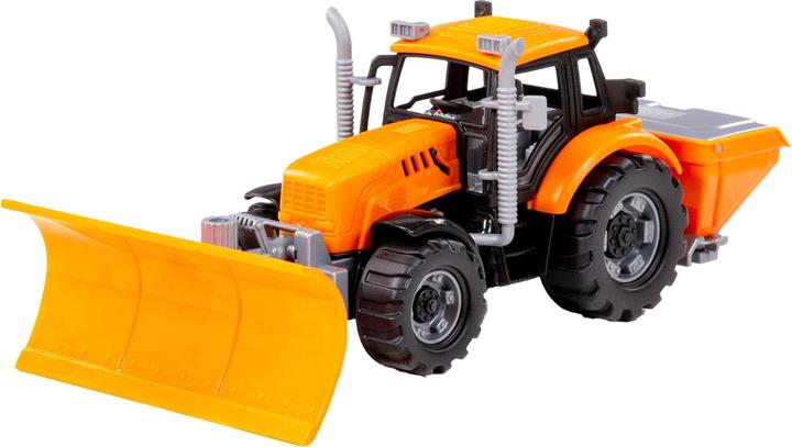 Actual product image Polesie Cavallino tractor with snow plough yellow, scale 1:32
