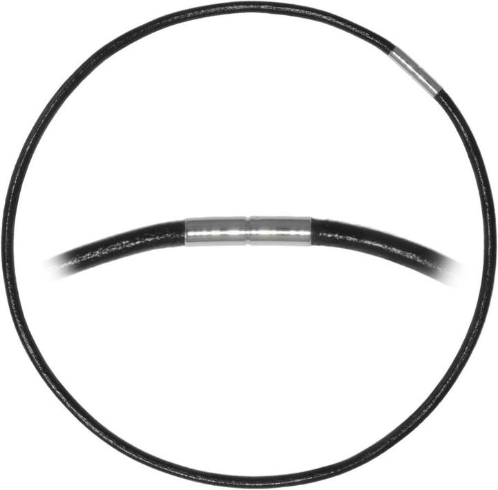 Bijouteria Schlichte Halskette (Edelstahl, Leder, 45 cm)