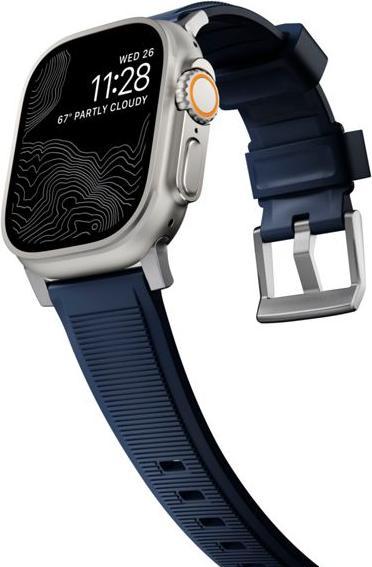 Image du produit Nomad Strap durci Atlantic Blue Connector Silver 42/44/45/49mm (45 mm, 44 mm, 42 mm, 49 mm, Pneus)