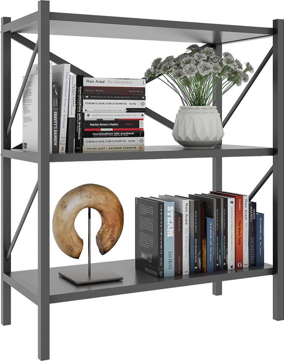 Immagine prodotto VCM Legno Metallo Scaffale Portaoggetti Libreria Libri Decorativi Scaffale Portaoggetti Insasi 2 (66 x 34 x 85 cm)
