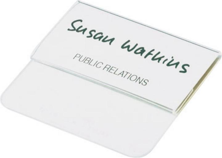 Actual product image Durable Name badges with insertion tab