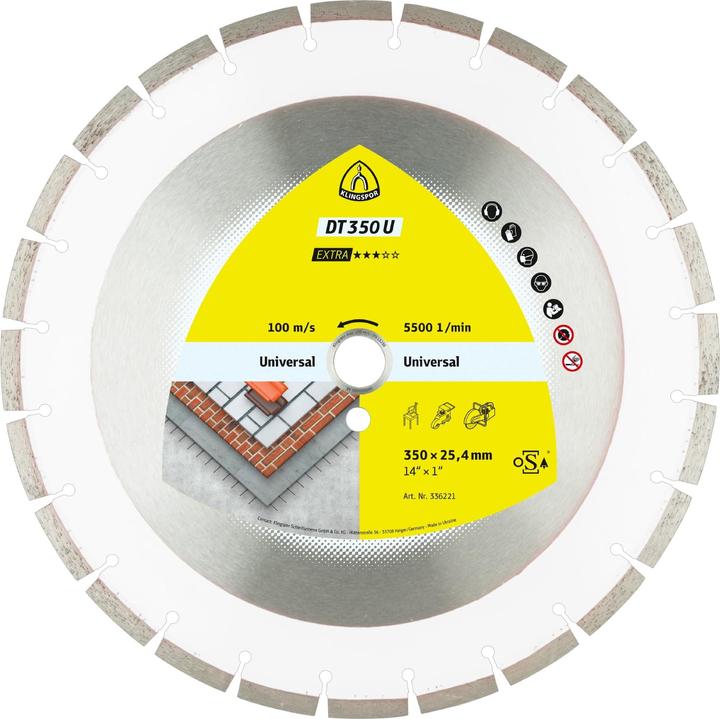 Actual product image Klingspor DT 350 U Extra - diamond blades 350 x 20 mm