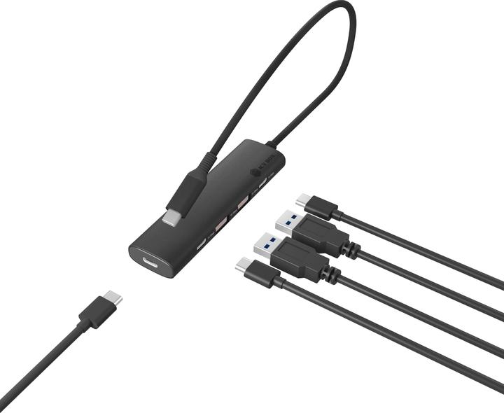 Actual product image Icy Box IB-HUB1437-CPD (USB-C, 4 Ports)