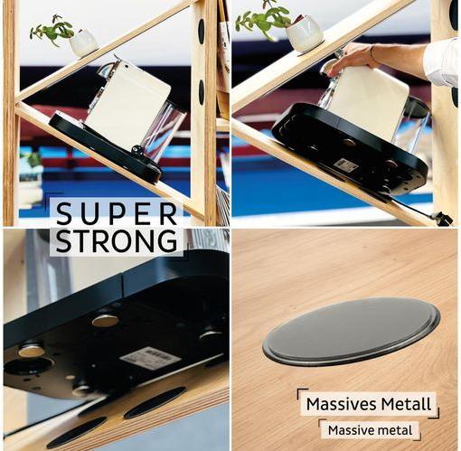 Actual product image Silwy Metal pad Superstrong 1 piece, black, detail colour (1 x)