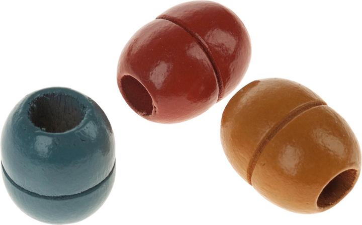 Actual product image Rico Design Wooden beads macramé earth colors, 24 pieces