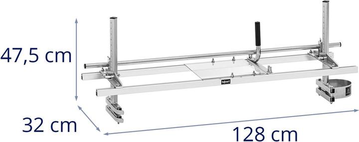 Produktbild Hillvert Mobiles Sägewerk für Kettensägen bis 122 cm / 48" Schnitthöhe bis 30,48 cm