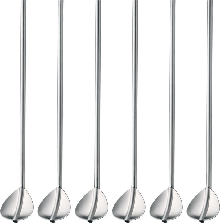 Produktbild WMF Cocktaillöffel Set Strohhalm Löffel 6tlg Löffel mit Strohhalm Edelstahl poliert (Barlöffel + Cocktailrührer)