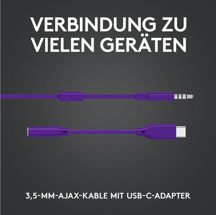 Produktbild Logitech G G333 - LILA - 3,5 mm - EMEA (Kabelgebunden)
