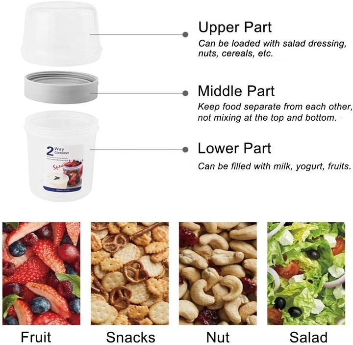 Produktbild Generic 3-teiliges To-Go Becher-Set für Joghurt & Salat