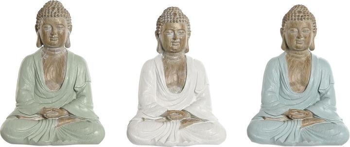 Produktbild Esprit Deko-Figur Home ESPRIT Weiss grün türkis Buddha Orientalisch 14 x 10,5 x 18,5 cm (3 Stück)