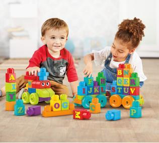 Productafbeelding Mega Bloks ABC Leren Trein (60 stuks)