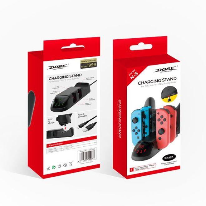Image du produit Dobe Station de charge pour deux Joy-Con et une Pro Controller (Switch)