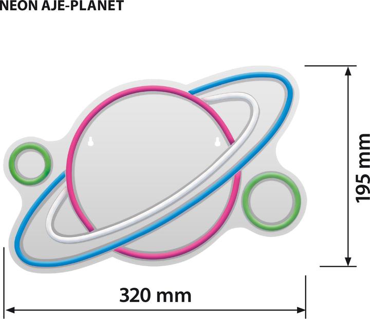 Actual product image Activejet AJE-NEON PLANET LED Neon (32 cm, Indoor, Outdoor)