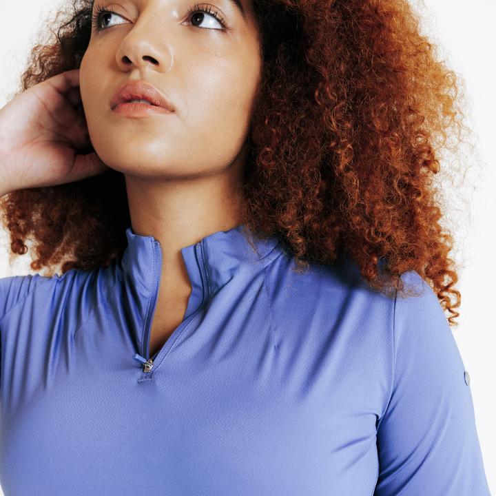 Actual product image Fouganza Reit-Poloshirt kurzarm Damen blau (XL)