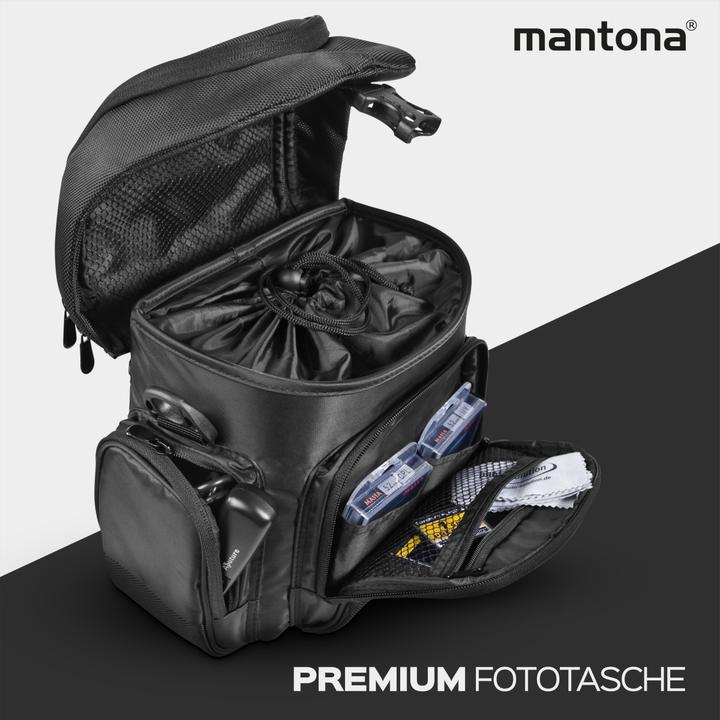 Immagine prodotto mantona Borsa fotografica premium (Borsa a tracolla per fotocamera, 19 l)