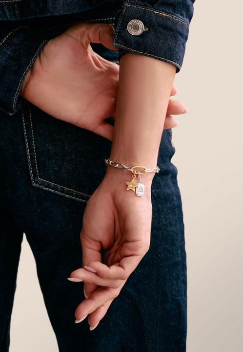 Immagine prodotto Thomas Sabo Charm-Anhänger Stern mit weissem Stein Connect vergoldet (Argento 925)