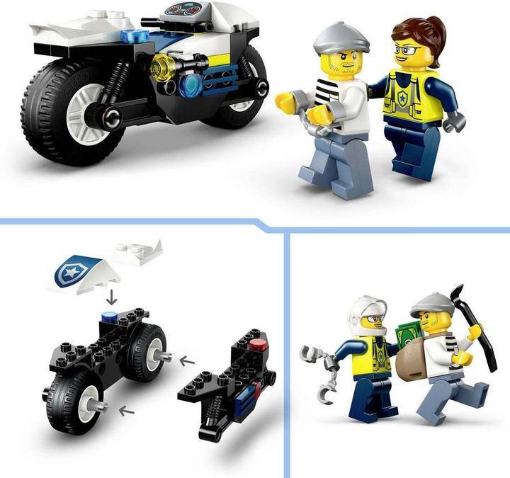 Actual product image LEGO CITY chase with the police motorbike (60455, LEGO City)