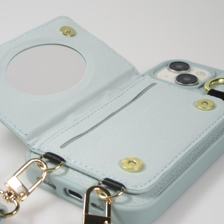 Image du produit PhoneLook Coque Cuir matelassé avec miroir et compartiment carte inclus grande lanière amovible (Apple iPhone 15 Pro Max)
