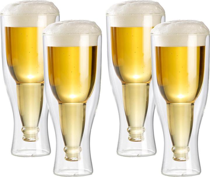 Infactory Double walled beer glass set of 4 (0.30 l, 4 x)