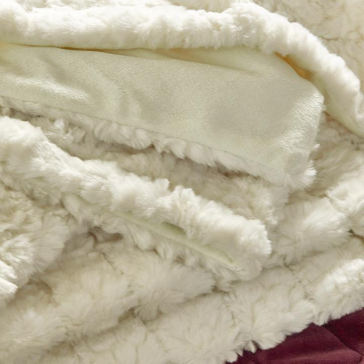 Actual product image Loberon Plaid Dorelice white (130 cm, H)