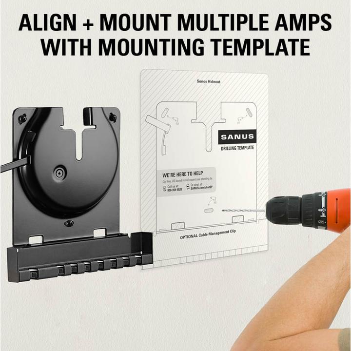 Produktbild Sanus Wandhalterung WSSCAM1 zu Sonos AMP - schwarz (1 Stk., Wandmontage)