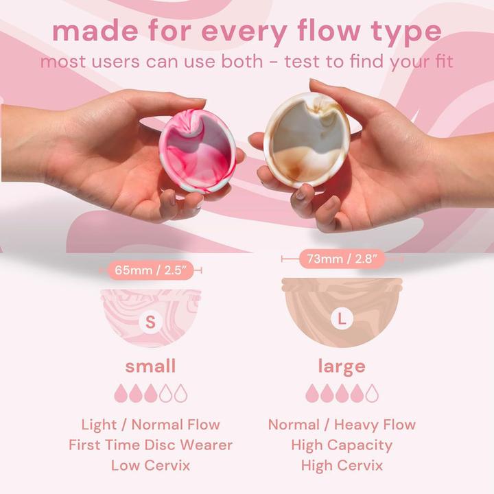 Actual product image Bodyotics Reusable menstrual disc set (S, L)