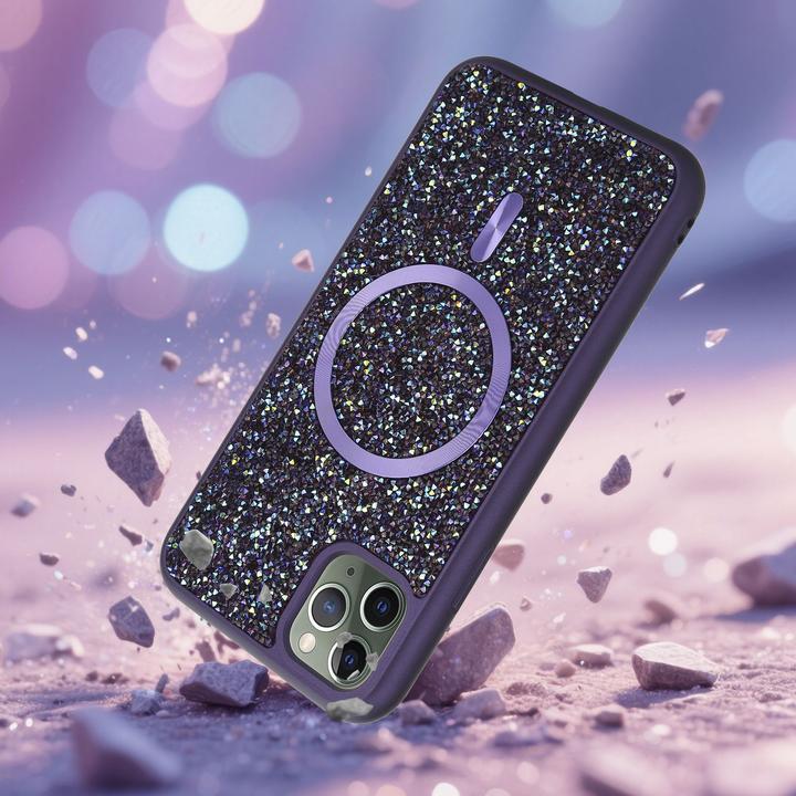 Produktbild Cadorabo iPhone 11 PRO MAX Hülle kompatibel mit MagSafe Glitzer Case (Apple iPhone 11 Pro Max)