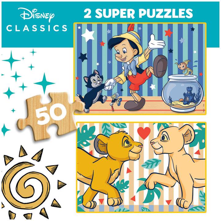 Actual product image Educa Disney Classic 2x50 T. Wooden puzzle (50 pieces)