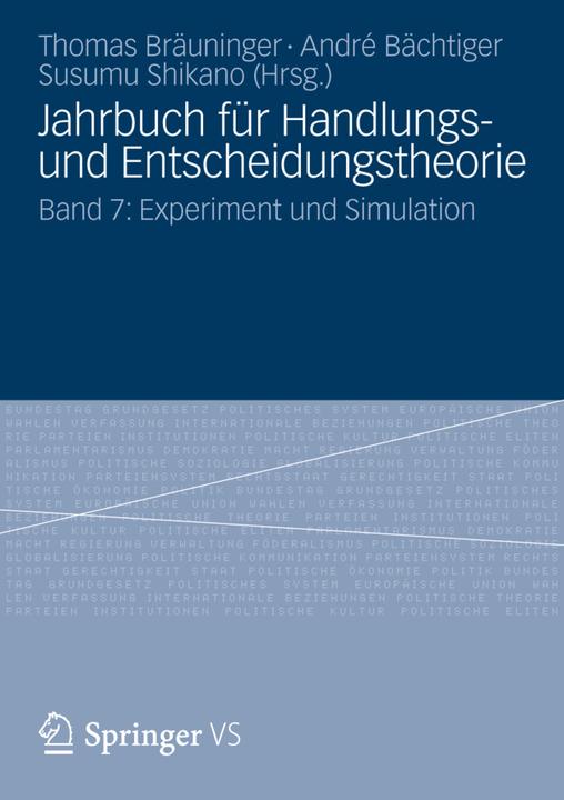 Produktbild Jahrbuch für Handlungs- und Entscheidungstheorie (Deutsch, Susumu Shikano, André Bächtiger, Thomas Bräuninger, 2012)