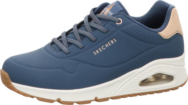 Skechers Damen Schnürschuhe Sportlich Gummisohle blau